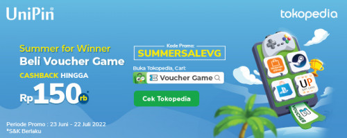 Summer for Winner – Promo Cashback Hingga Rp 150.000 Setiap Beli Voucher Games